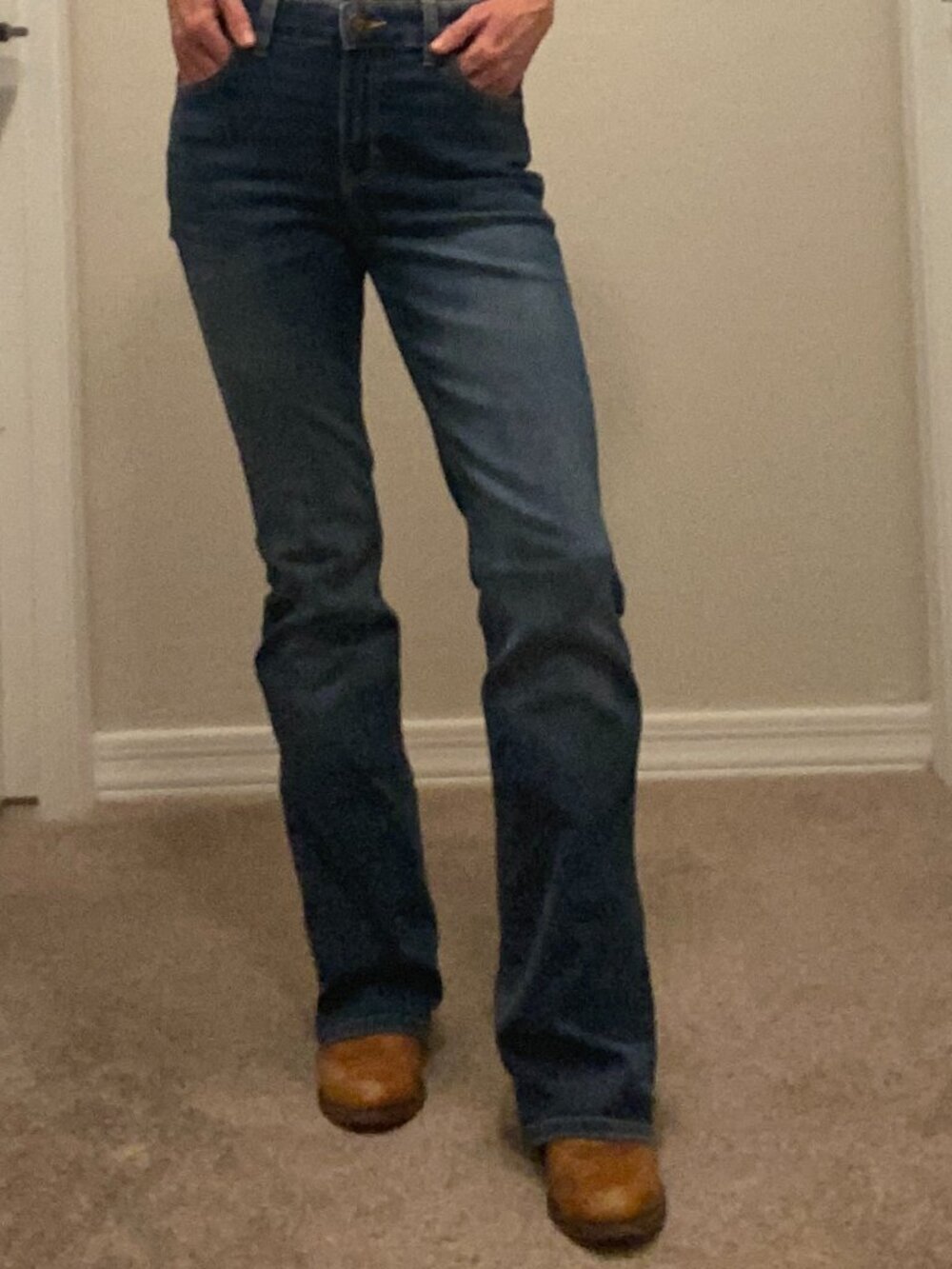 Hollister Bootcut Jeans Size 2R W26 Mid Rise Stretch Denim Y2K